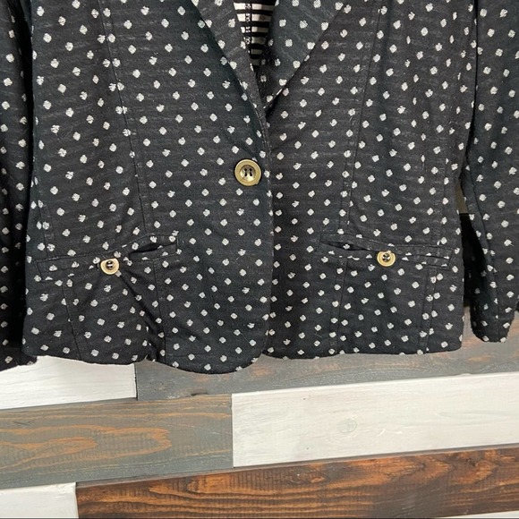 American Rag Black White Polkadot 1 Button Blazer - Picture 2 of 6